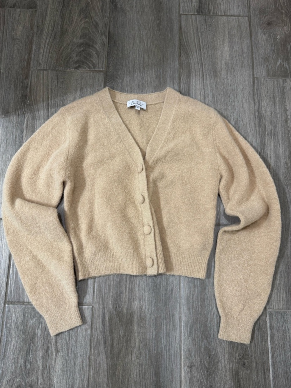 & Other Stories Cream Alpaca Button Cardigan